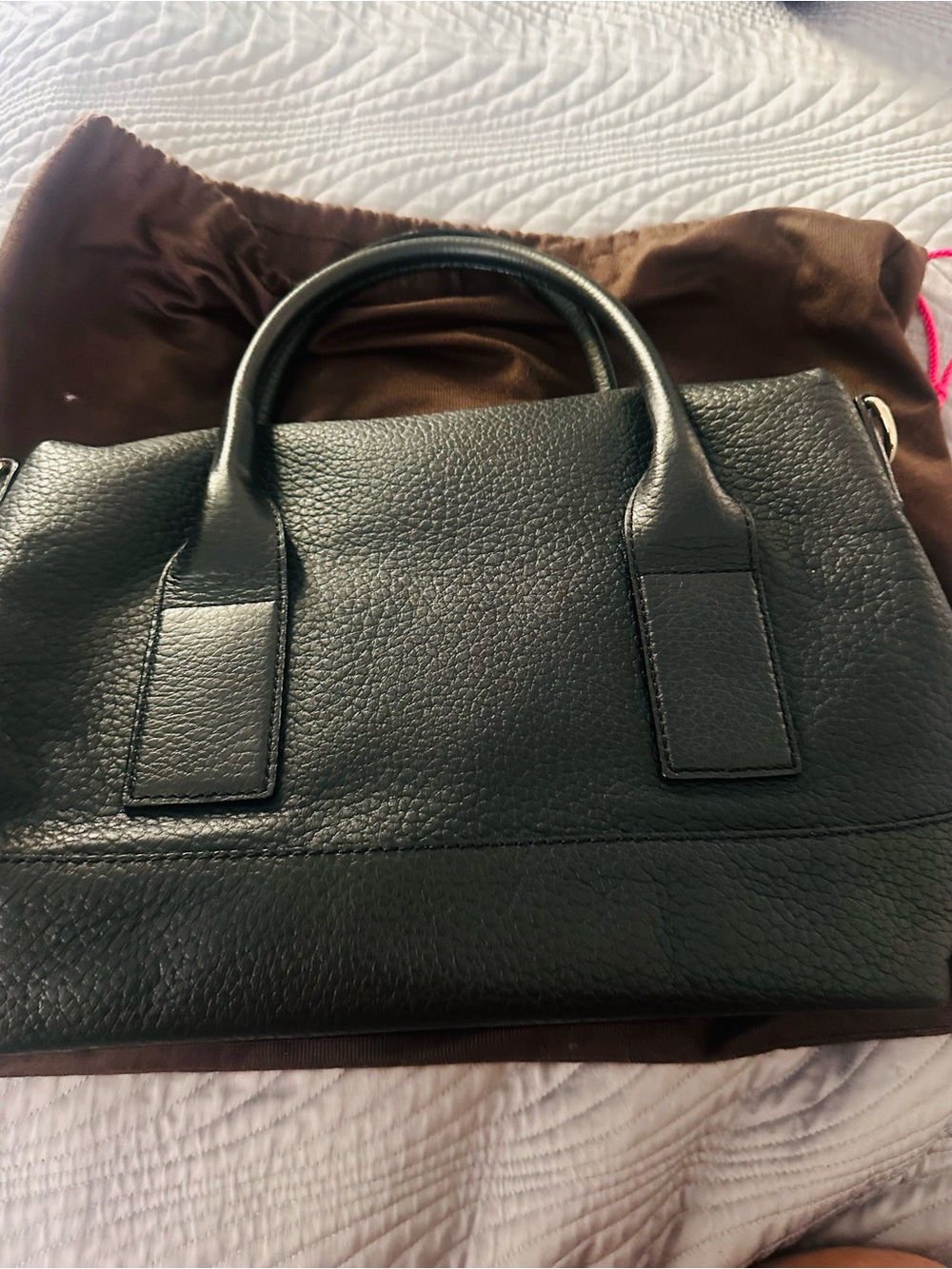 kate spade Black Pebbled Leather Satchel with Tassel - Picture 4 of 6